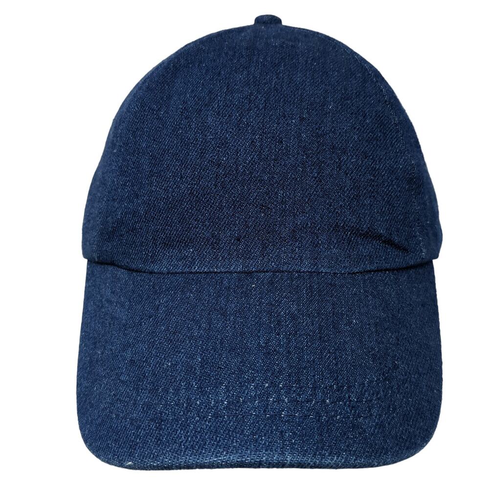 Envision Studio Strapback Baseball Cap Blue One Size Adjustable Blank Denim